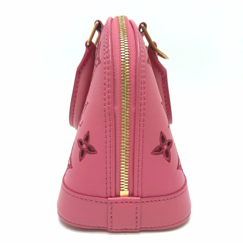 路易威登 M22878 LV Broderie Anglaise Alma BB 兩用皮革手提包,女士,粉紅色,近全新-2