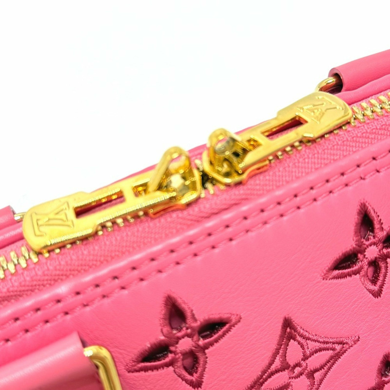 路易威登 M22878 LV Broderie Anglaise Alma BB 兩用皮革手提包,女士,粉紅色,近全新-9