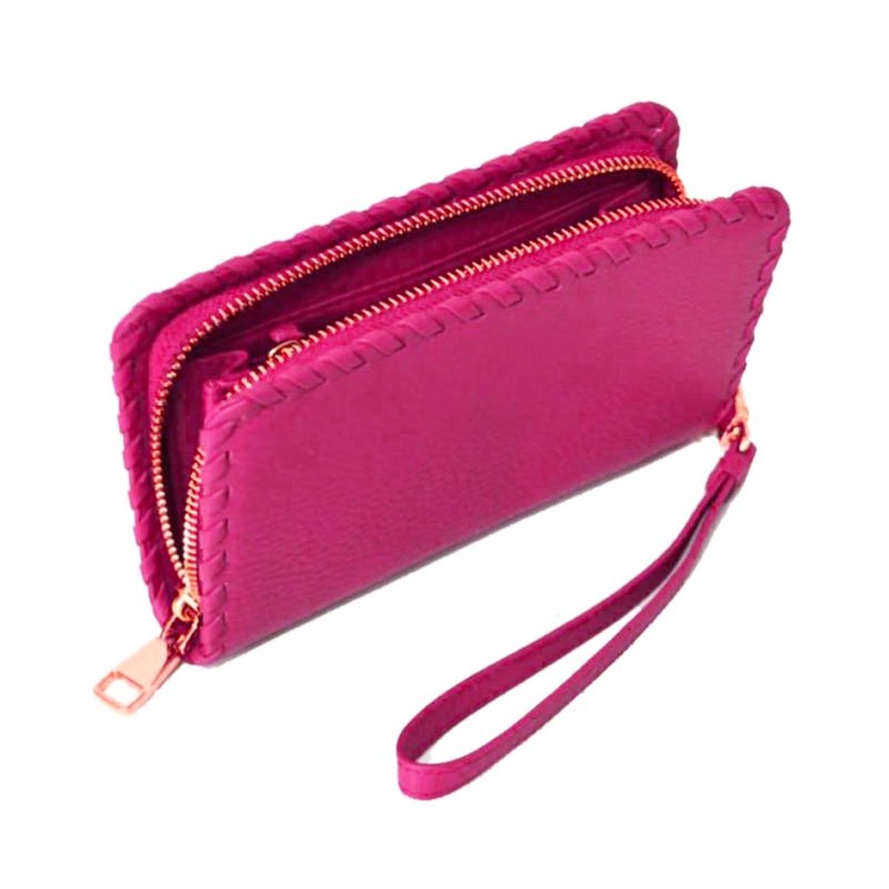 【TORY BURCH】造型皮革手拿包-粉桃色-2