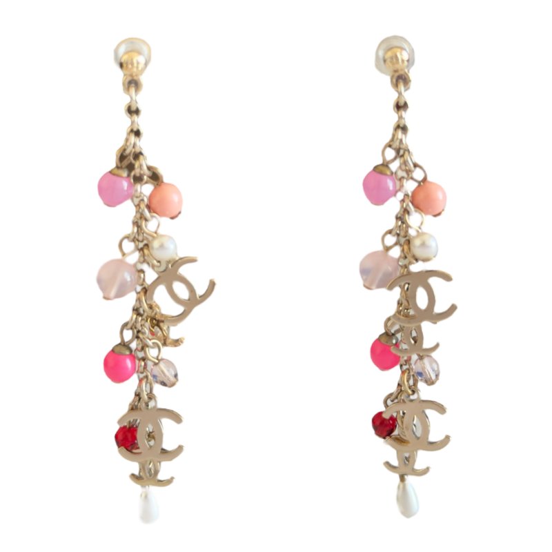 CHANEL CC 垂吊 耳環-0