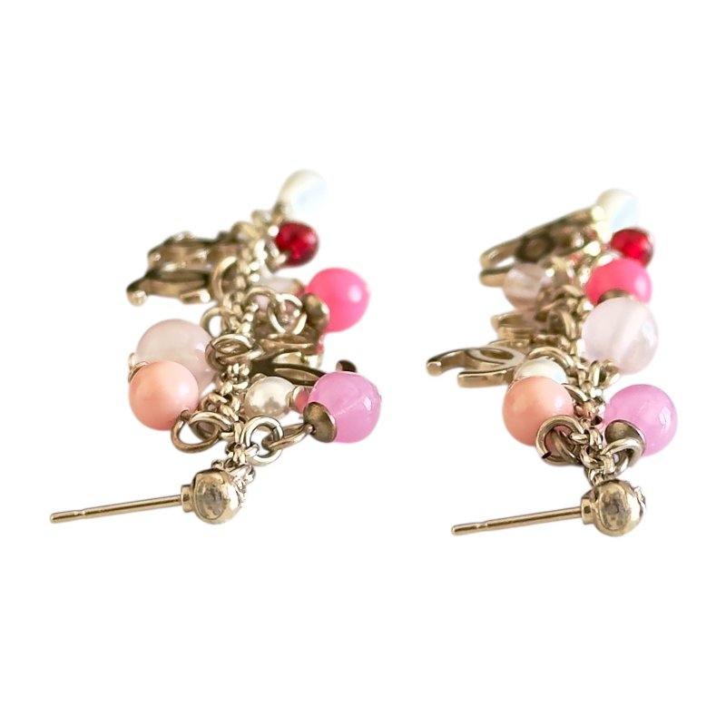 CHANEL CC 垂吊 耳環-4