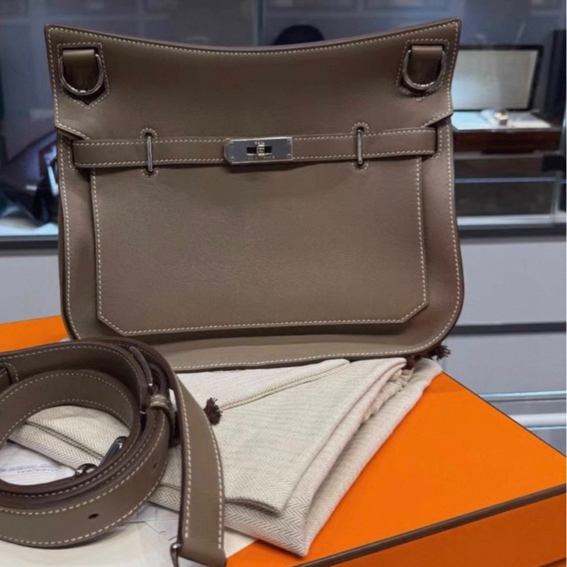 Hermes 愛馬仕 大象灰吉普賽 28 銀扣 swift皮 框N刻 全套無盒 99新-4