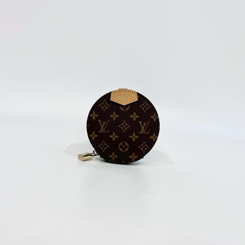 LV原花圓形鎖頭造型拉鏈頭眼影收納包LBC002-0