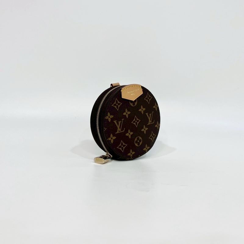 LV原花圓形鎖頭造型拉鏈頭眼影收納包LBC002-1
