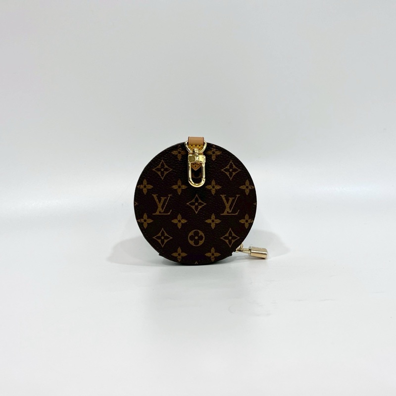 LV原花圓形鎖頭造型拉鏈頭眼影收納包LBC002-3