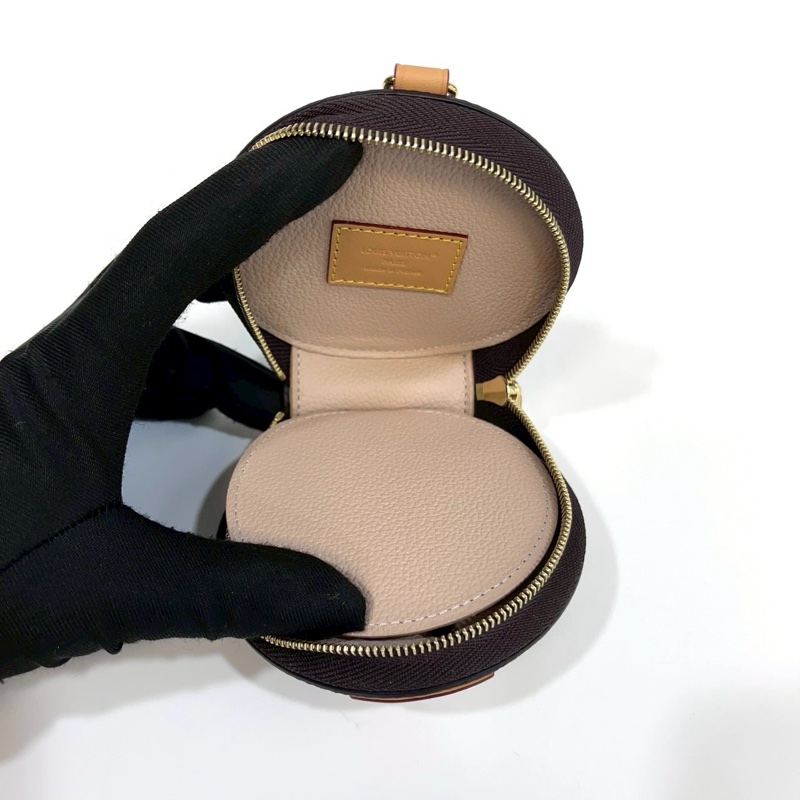 LV原花圓形鎖頭造型拉鏈頭眼影收納包LBC002-5