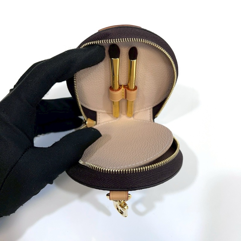 LV原花圓形鎖頭造型拉鏈頭眼影收納包LBC002-6