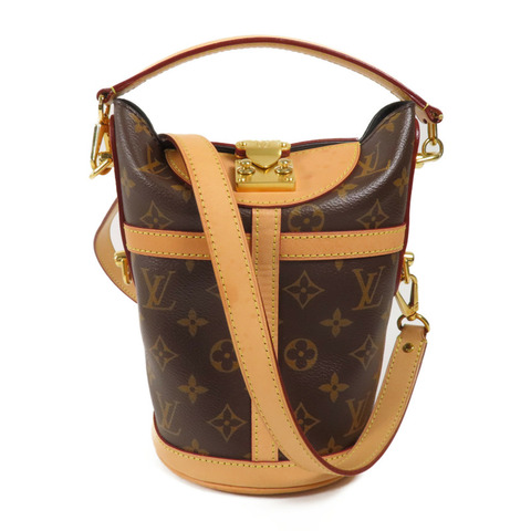 LOUIS VUITTON Monogram Duffle金扣手挽肩背兩用袋棕色