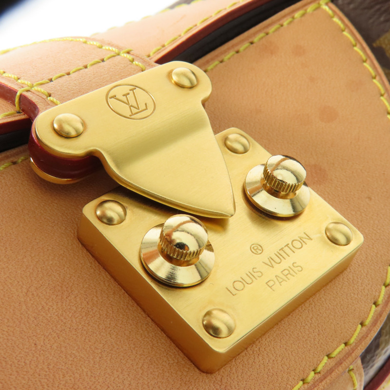 LOUIS VUITTON Monogram Duffle金扣手挽肩背兩用袋棕色-13