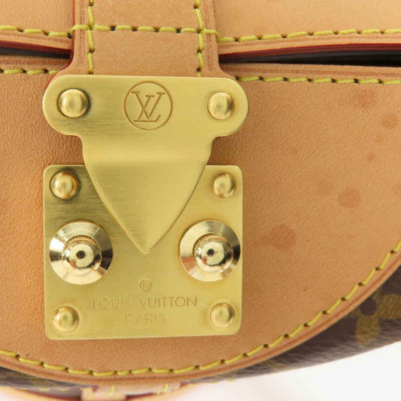 LOUIS VUITTON Monogram Duffle金扣手挽肩背兩用袋棕色-14