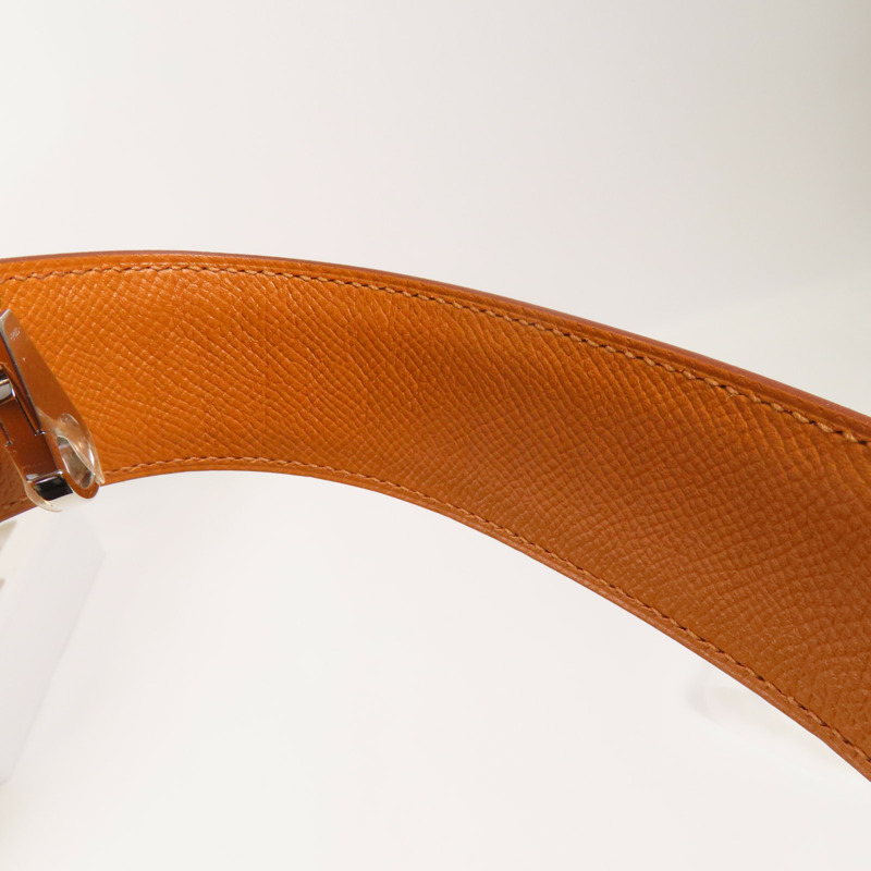 HERMES Epsom皮革Shoulder Strap銀扣肩帶Gold-5