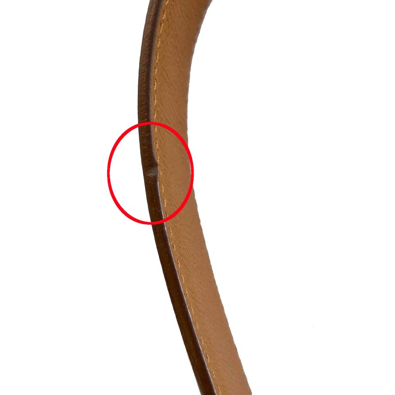 HERMES Epsom皮革Shoulder Strap銀扣肩帶Gold-13