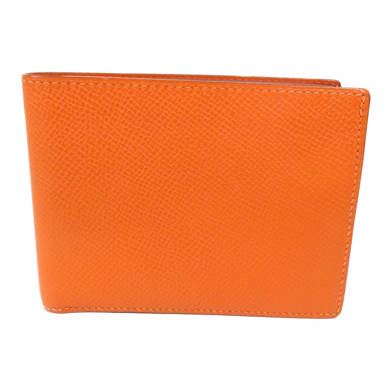 HERMES Epsom皮革Wallet錢包Orange-0