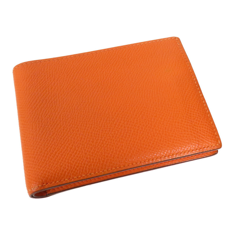 HERMES Epsom皮革Wallet錢包Orange-3