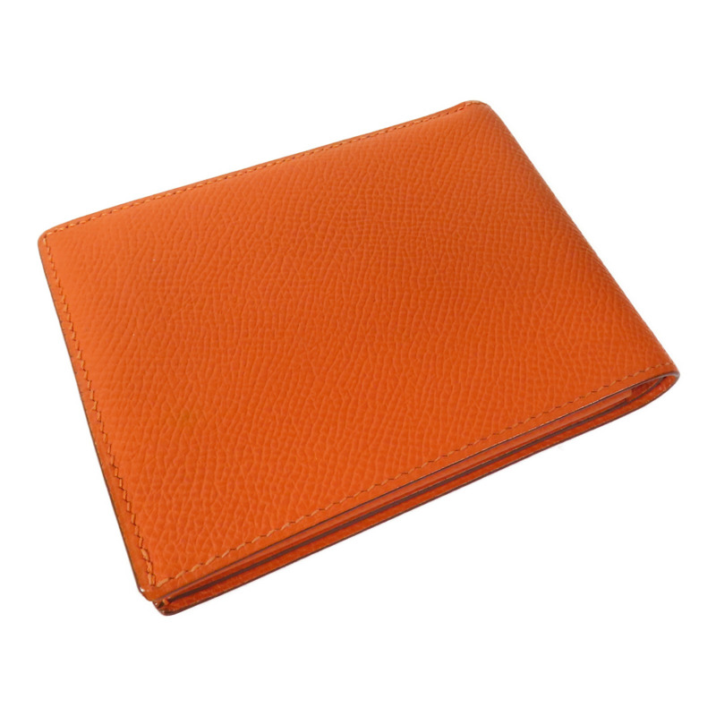 HERMES Epsom皮革Wallet錢包Orange-4