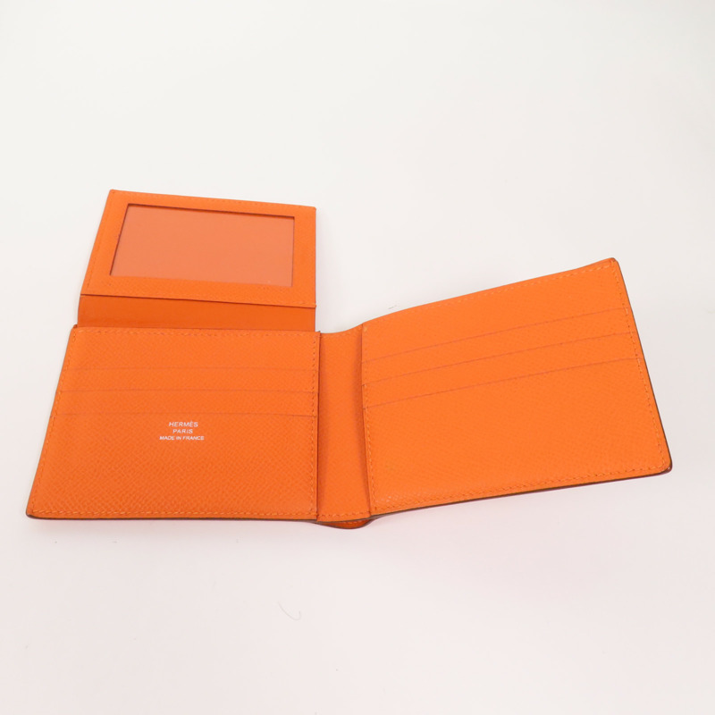 HERMES Epsom皮革Wallet錢包Orange-6