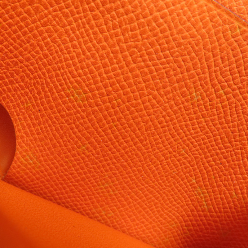 HERMES Epsom皮革Wallet錢包Orange-15