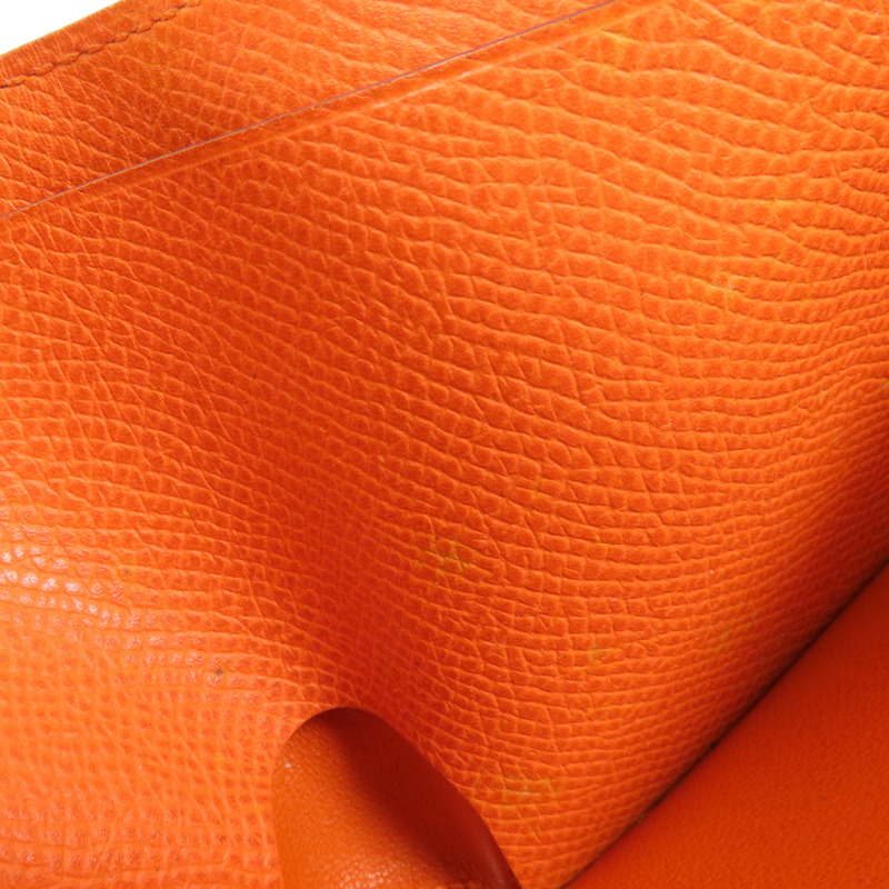 HERMES Epsom皮革Wallet錢包Orange-19