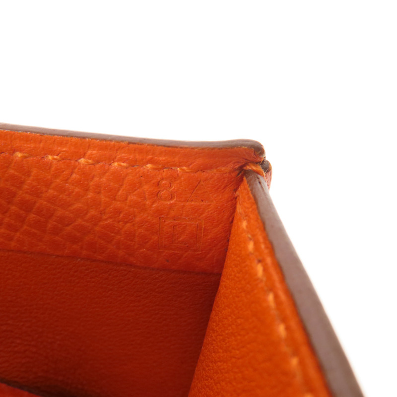 HERMES Epsom皮革Wallet錢包Orange-21