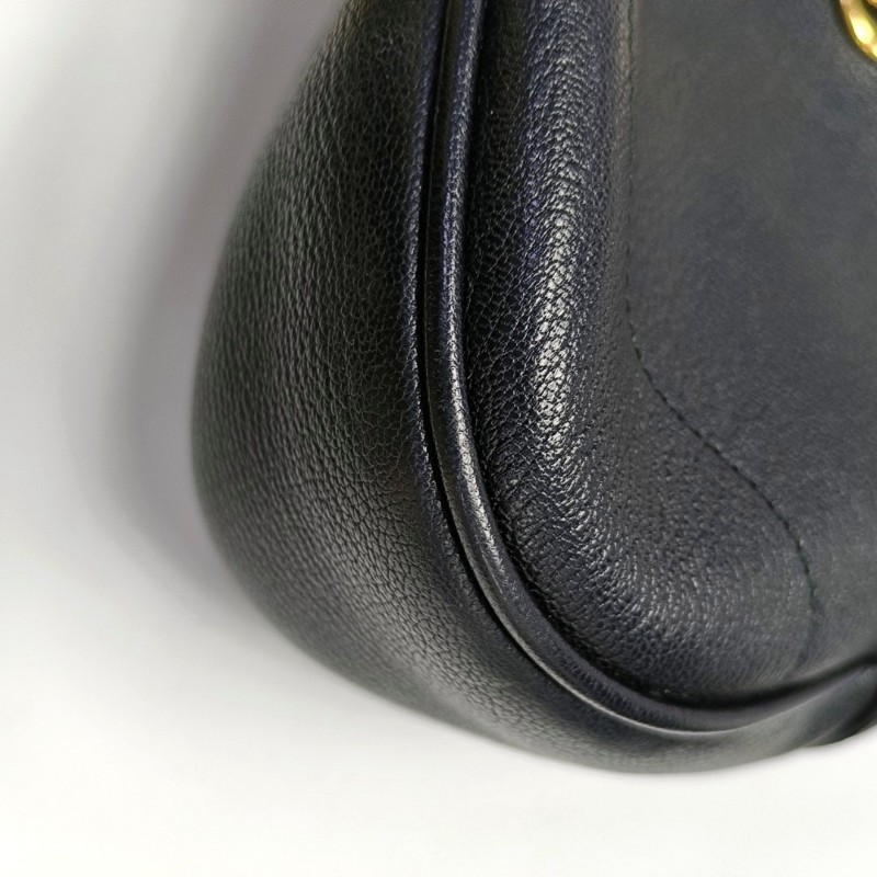 GUCCI Aphrodite 小號 黑色牛皮單肩包手提包斜挎包 金色五金 2條可拆卸肩帶-8