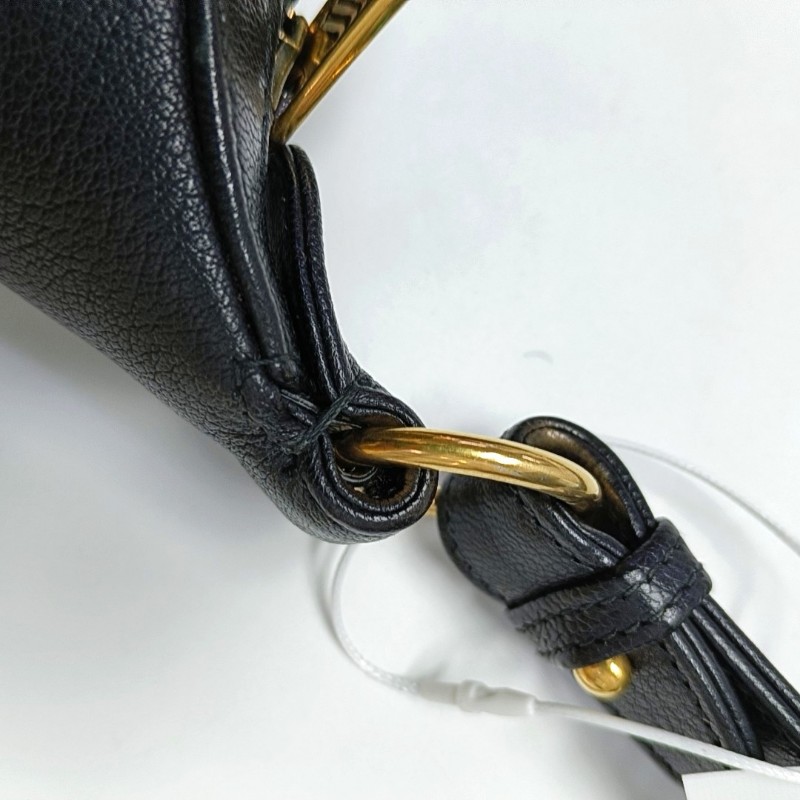 GUCCI Aphrodite 小號 黑色牛皮單肩包手提包斜挎包 金色五金 2條可拆卸肩帶-11