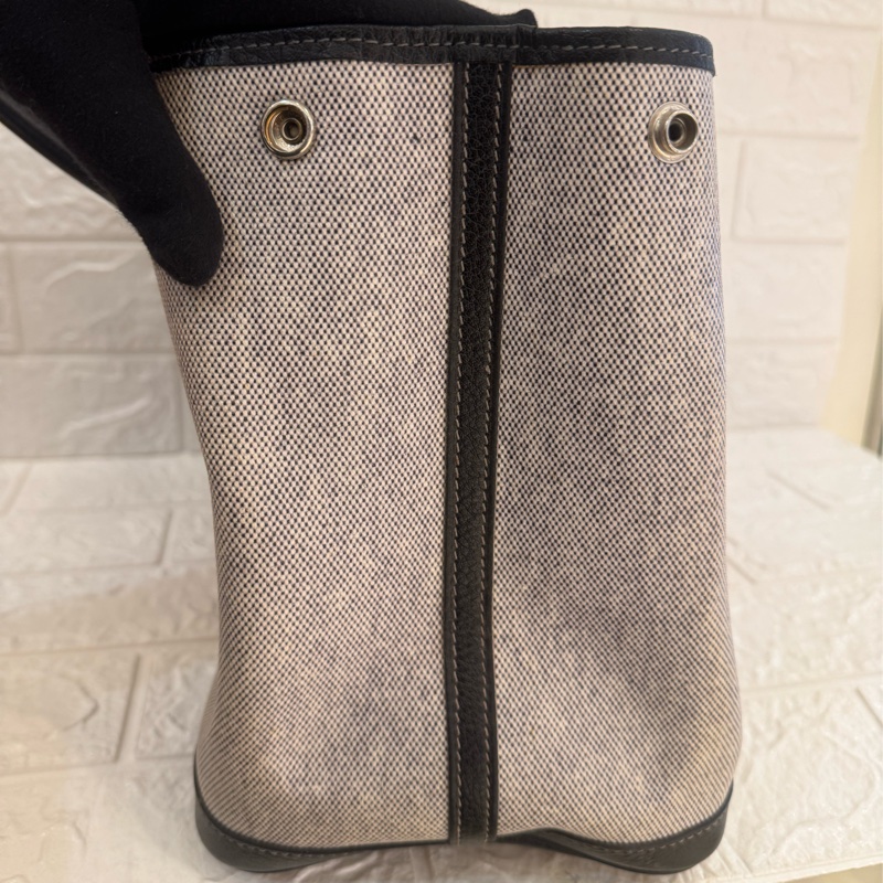 Hermes灰色帆布黑邊GP36-2