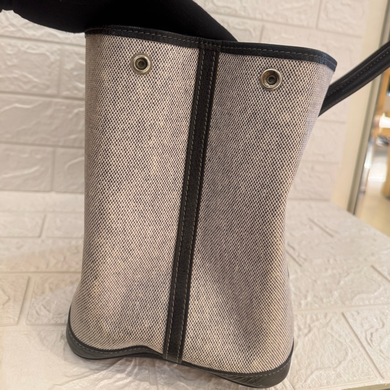 Hermes灰色帆布黑邊GP36-3