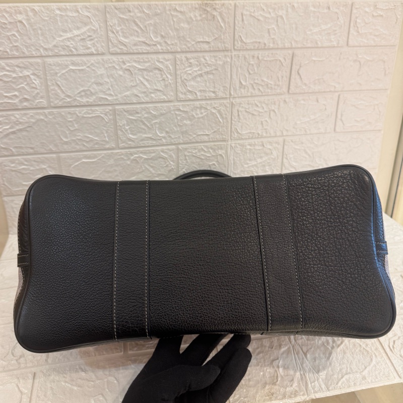 Hermes灰色帆布黑邊GP36-4