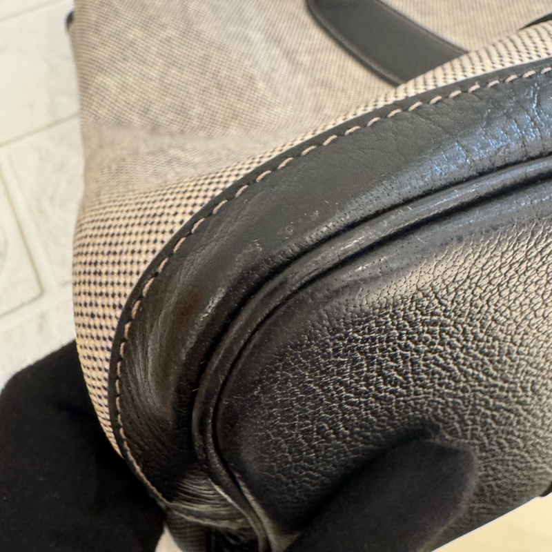 Hermes灰色帆布黑邊GP36-6