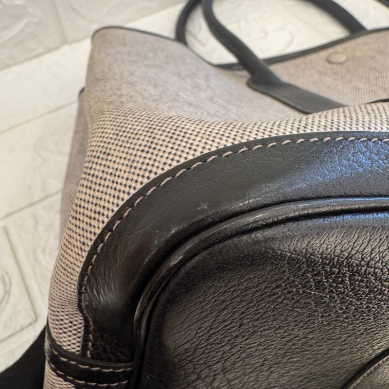 Hermes灰色帆布黑邊GP36-8