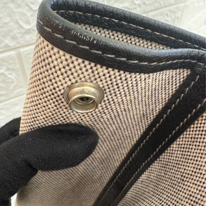 Hermes灰色帆布黑邊GP36-20