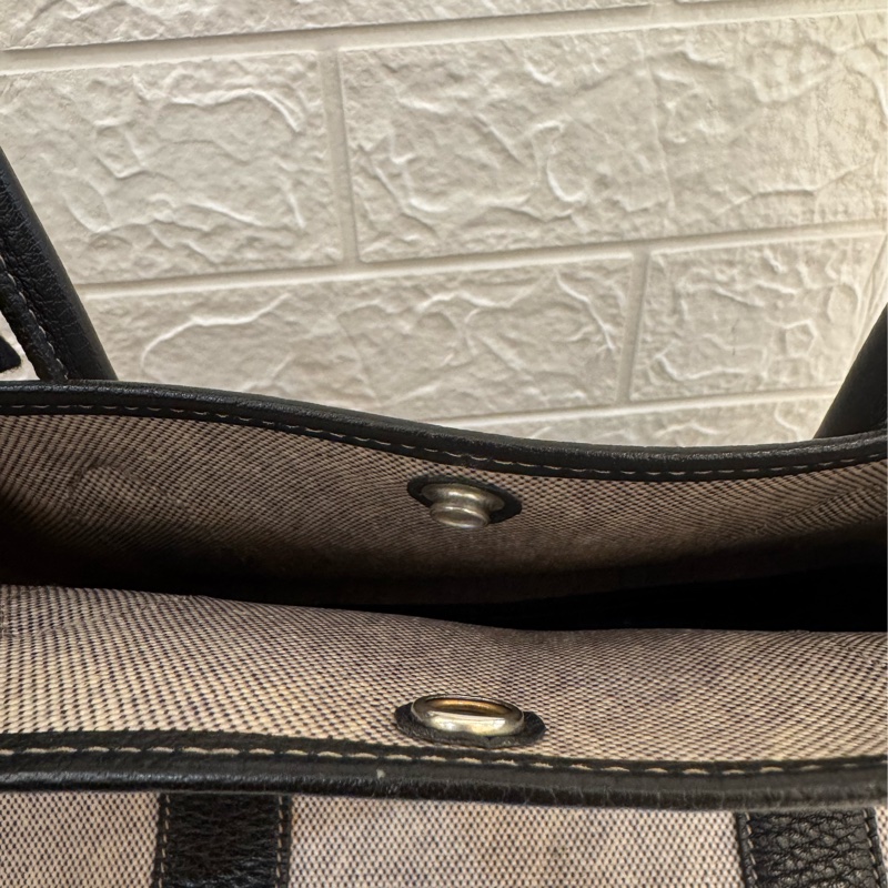 Hermes灰色帆布黑邊GP36-22