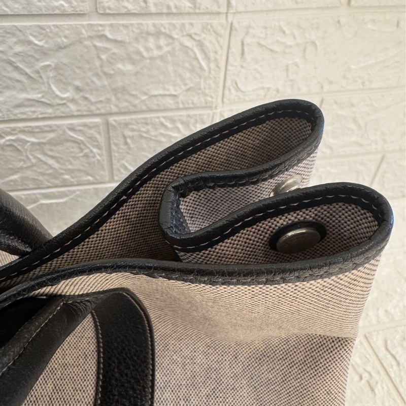 Hermes灰色帆布黑邊GP36-23