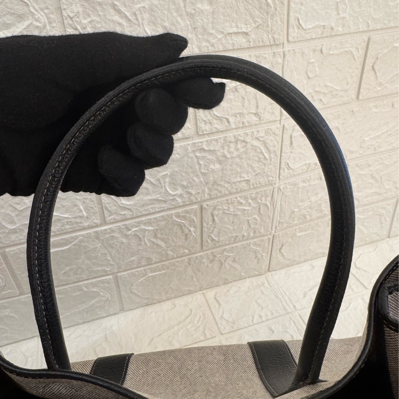 Hermes灰色帆布黑邊GP36-29