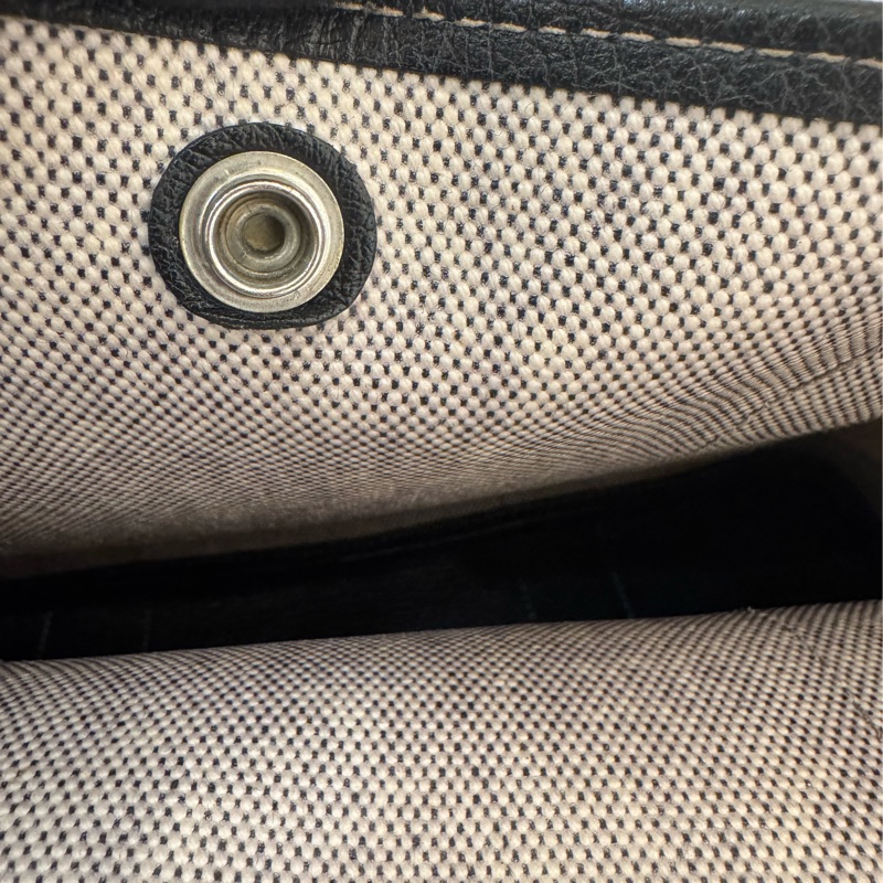 Hermes灰色帆布黑邊GP36-30