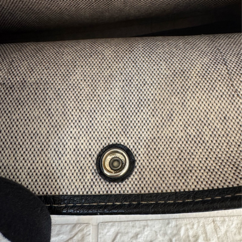 Hermes灰色帆布黑邊GP36-31