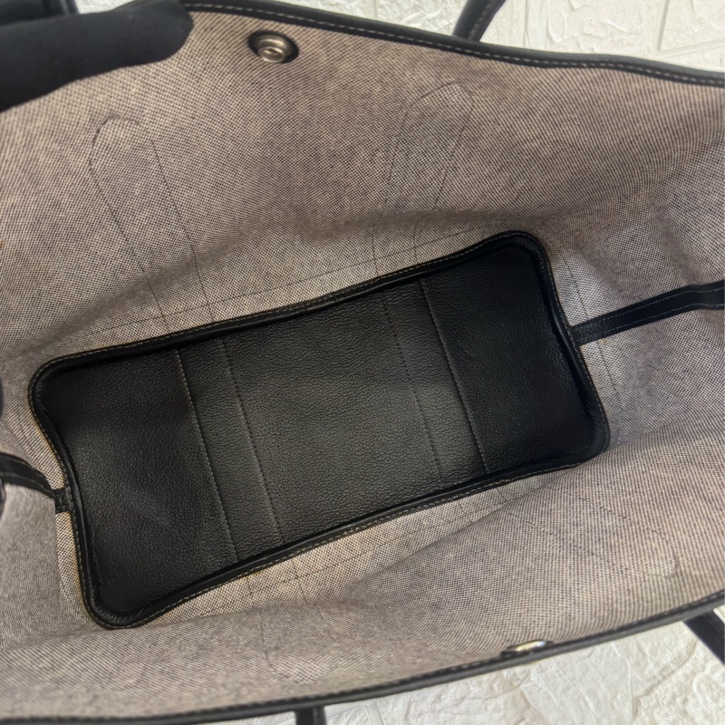 Hermes灰色帆布黑邊GP36-32