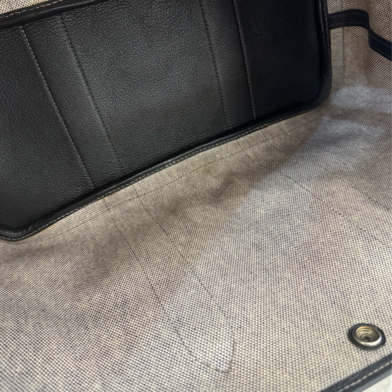 Hermes灰色帆布黑邊GP36-36