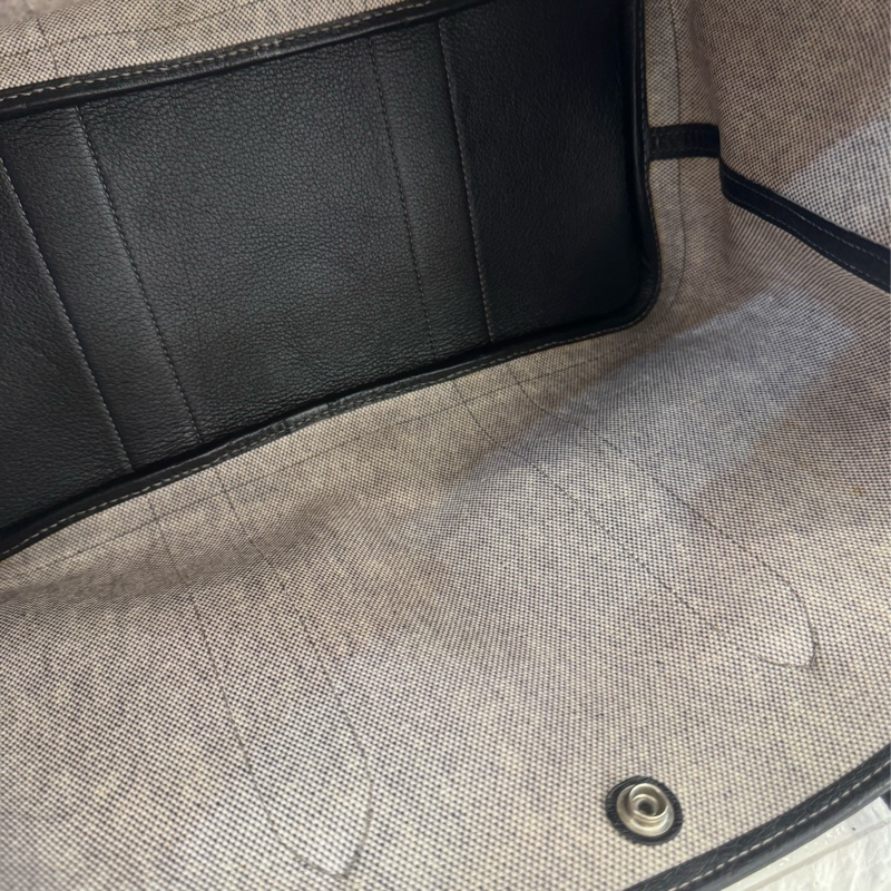 Hermes灰色帆布黑邊GP36-37