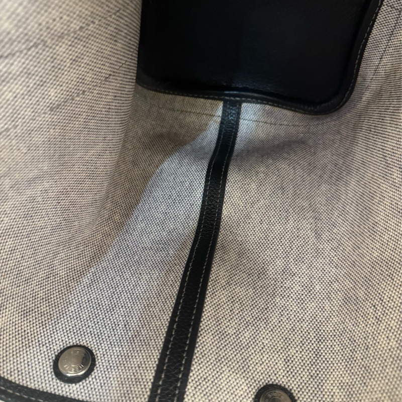 Hermes灰色帆布黑邊GP36-38