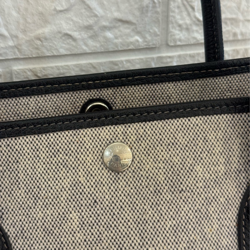 Hermes灰色帆布黑邊GP36-41