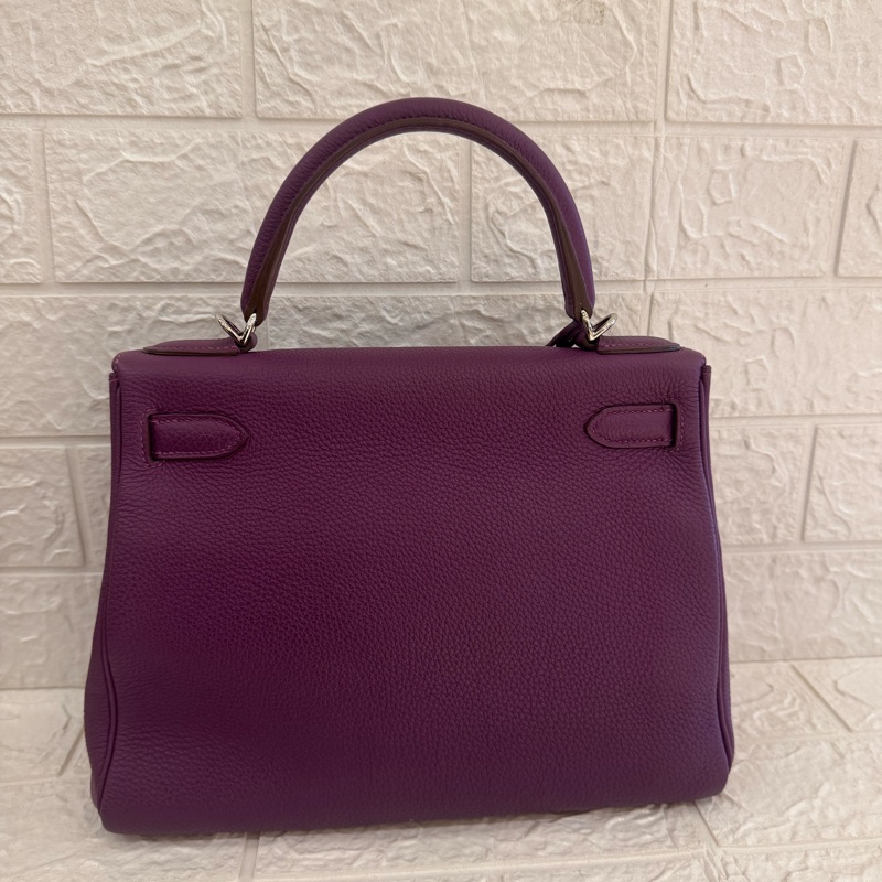 Hermes紫色銀釦kelly28 紫進不出✨-1