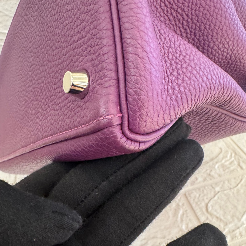 Hermes紫色銀釦kelly28 紫進不出✨-9