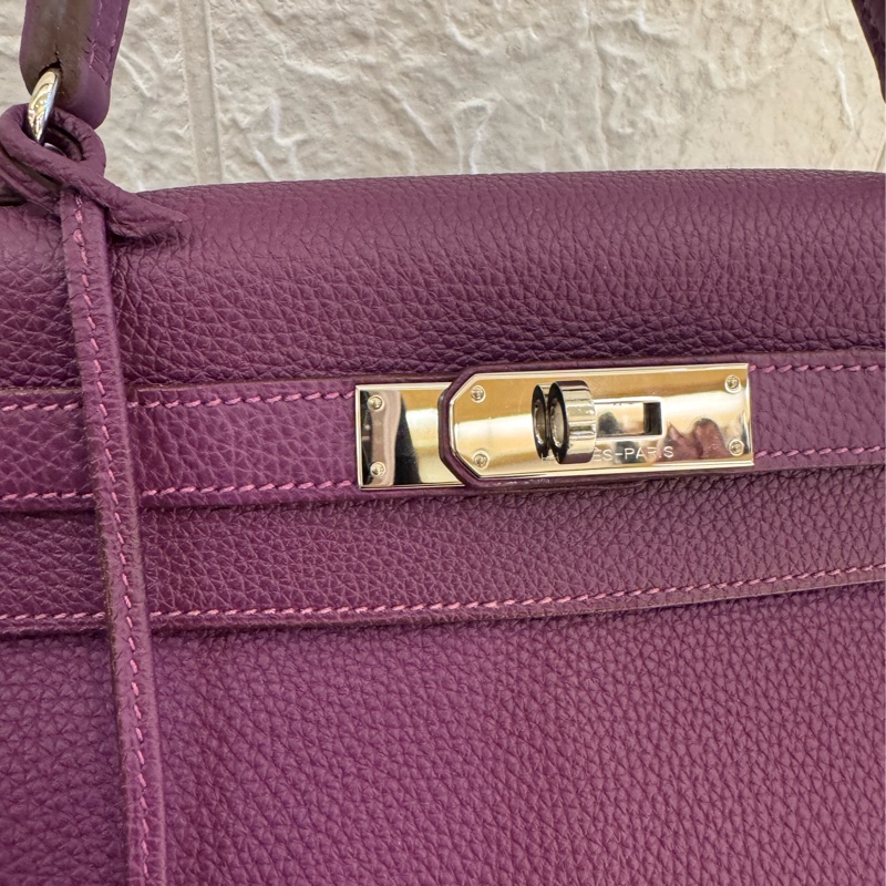 Hermes紫色銀釦kelly28 紫進不出✨-15