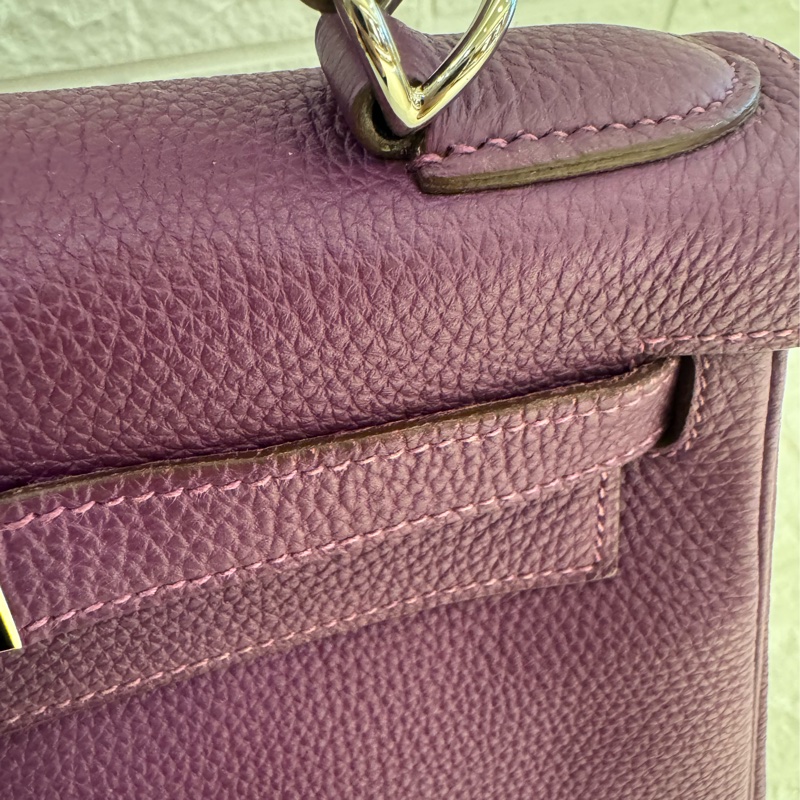 Hermes紫色銀釦kelly28 紫進不出✨-17