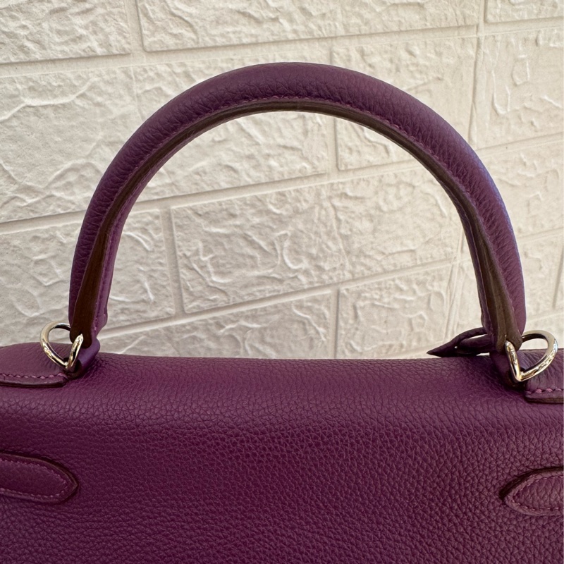 Hermes紫色銀釦kelly28 紫進不出✨-18