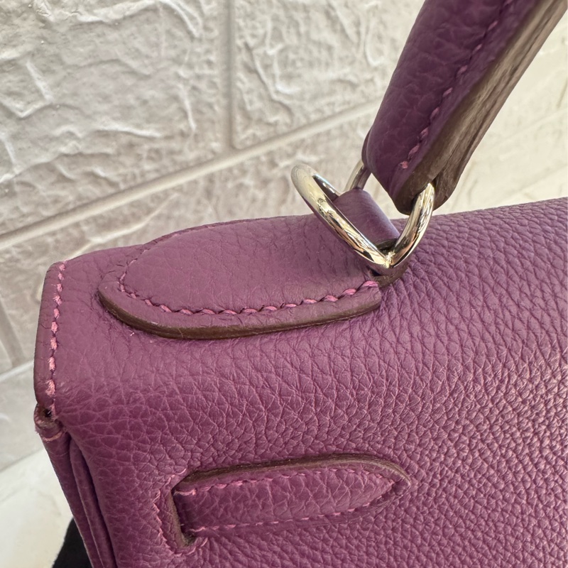 Hermes紫色銀釦kelly28 紫進不出✨-19