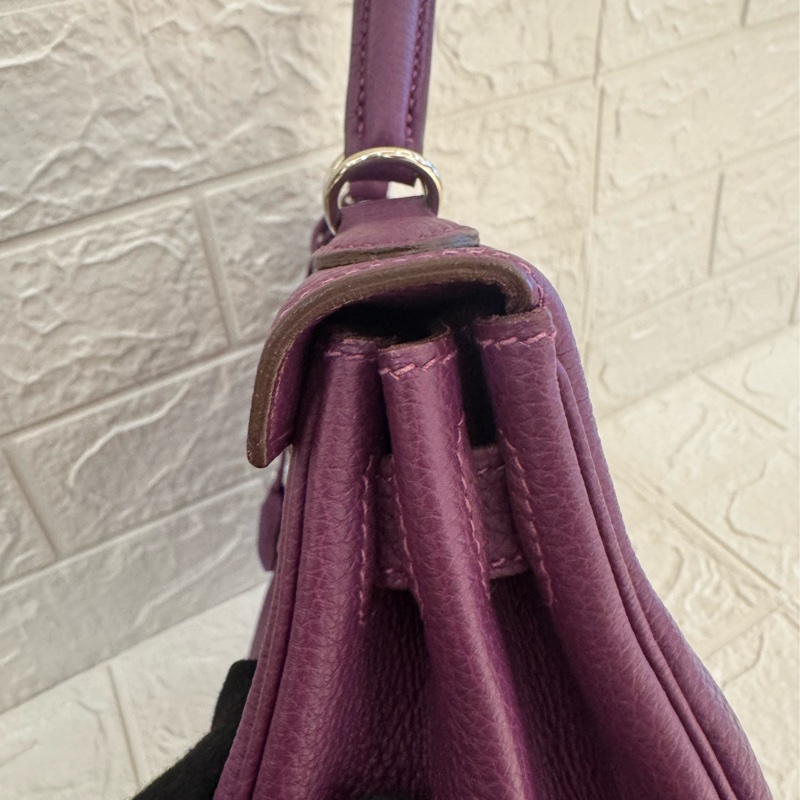 Hermes紫色銀釦kelly28 紫進不出✨-21