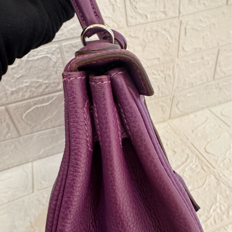 Hermes紫色銀釦kelly28 紫進不出✨-23