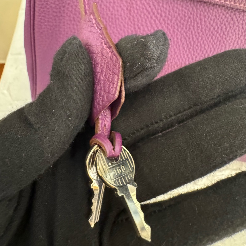 Hermes紫色銀釦kelly28 紫進不出✨-25